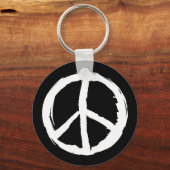 Porte-clés fun painterly PEACE SIGN | (Recto)