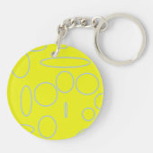 Porte-clés Fun Retro Quad Jaune Vert Orange Géométrique (Dos)