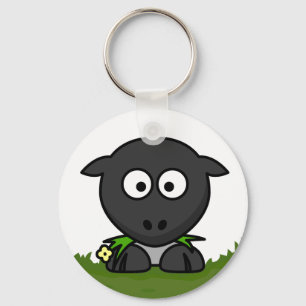 Porte-clés Fun Round Cartoon Sheep