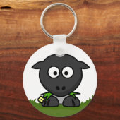 Porte-clés Fun Round Cartoon Sheep (Recto)