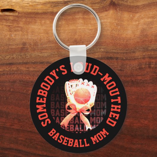 Porte-clés Fun Stylish LOUD-MOUTHED BASEBALL MOM (Recto)