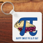 Porte-clés Fun Sweet Cherry Pie HEUREUX PI DAY<br><div class="desc">Fun Sweet Cherry Pie HAPPY PI DAY porte - clé avec TEXTE PERSONNALISABLE pour célébrer le 14 mars. Le design montre le symbole Pi avec une aide généreuse de tarte cerise à travers le milieu. Une combinaison paradisiaque pour Pi Day. Achetez ce porte - clé de journée Cherry Pie pour...</div>