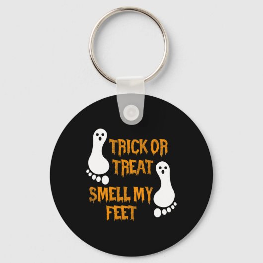 Porte-clés Fun Trick ou Treat odore mes pieds Halloween (Recto)