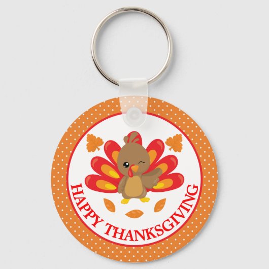 Porte-clés Fun Turkey Thanksgiving (Recto)