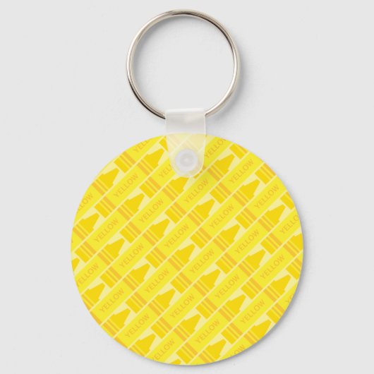 Porte-clés Fun Yellow Crayon Motif (Recto)