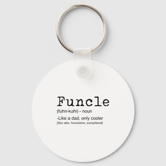 Porte-clés Funcle Définition Drôle Joke Don Pour Oncle_1 (Recto)