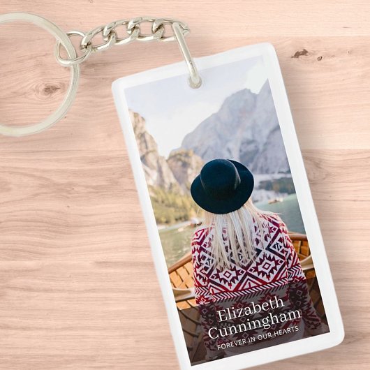 Porte-clés Funérailles Mémorial moderne et simple photo