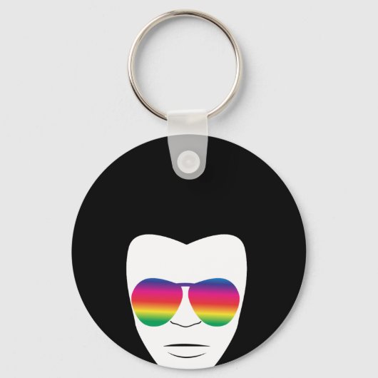 Porte-clés Funky Afro Hair Boy Porte - clé (Recto)