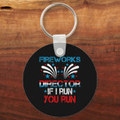 Porte-clés Funky Fireworks Directeur Je Vous Exécute 4 juille (Recto)