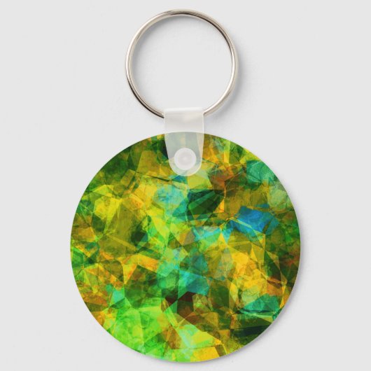 Porte-clés Funky Greens Moderne Conception abstraite (Recto)