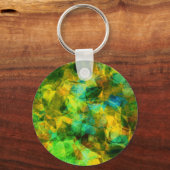 Porte-clés Funky Greens Moderne Conception abstraite (Recto)