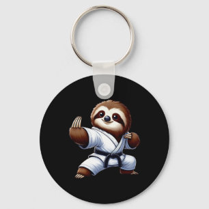 Porte-clés Funky Sloth Karate Martial Arts Japonais Martial A