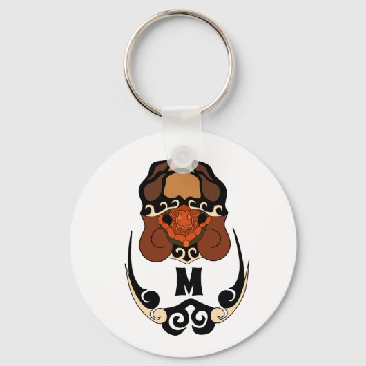 Porte-clés Funky Tortoise Chilling Monogramme (Recto)