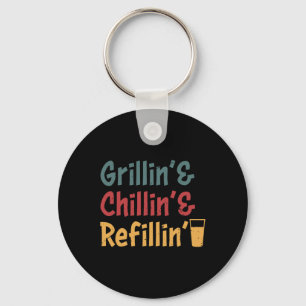 Porte-clés Funky Vintage Grill Papa - Grillades Recharge de r