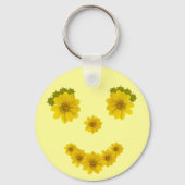Porte-clés Funky Yellow Fleur sauvage Smile (Recto)