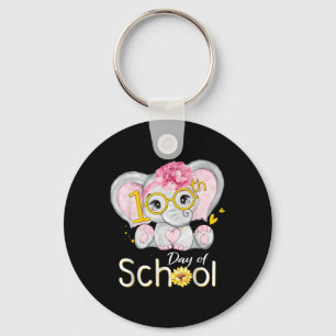 Porte-clés Funny 100 Jours De Chemise De L'École Eléphant 100