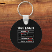 Porte-clés Funny 2026 Goals Hilarious New Year Sarcastic  (Recto)