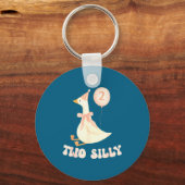 Porte-clés Funny 2nd Birthday Two Silly Goose 2 Year Old Birt (Recto)