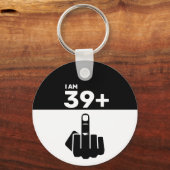Porte-clés Funny 40th Birthday Gift, 39 Plus one Checker (Recto)