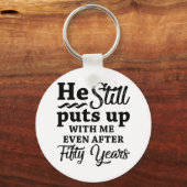 Porte-clés Funny 50e anniversaire de Mariage (Recto)