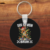 Porte-clés Funny 67 Christmas Six Seven Meme Dabbing Reindeer (Recto)