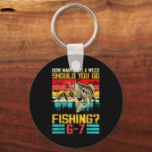 Porte-clés Funny 67 How Many Days A Week Should You Go Fishin (Recto)
