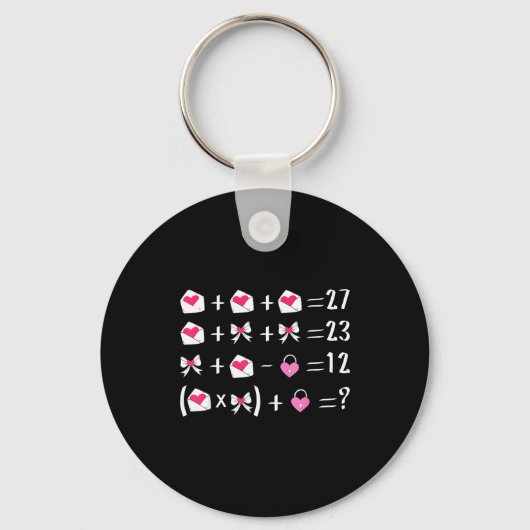 Porte-clés Funny 67 Meme Valentine Math Teacher Bow Six Seven (Recto)