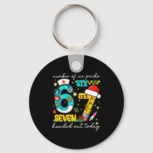Porte-clés Funny 67 School Nurse Christmas Six Seven School N (Recto)