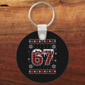 Porte-clés Funny 67 Six Seven Squad Meme Christmas Ugly Sweat (Recto)