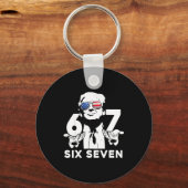 Porte-clés Funny 67 Six Seven Trump Meme (Recto)