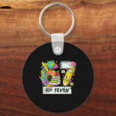 Porte-clés Funny 67th Day Of School, Vibes Funny Six Seven 67 (Recto)