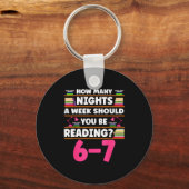 Porte-clés Funny 6 7 Meme Book Lover Teachers Bookish Men Wom (Recto)