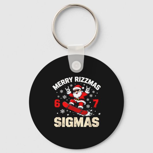 Porte-clés Funny 6-7 Meme Christmas Nice Naughty 67 Slang Tre (Recto)