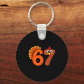 Porte-clés Funny 6 7 Six Seven Meme Thanksgiving Turkey Holid (Recto)