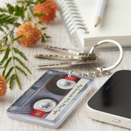 Porte-clés Funny 80's Cassette (Devant droit)
