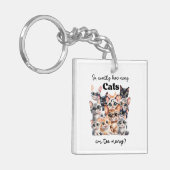 Porte-clés Funny Acrylique Porte - clé de chat (Devant gauche)