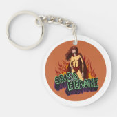 Porte-clés Funny ADHD Crisis Heroine Chaos Energy Retro Comic (Devant)