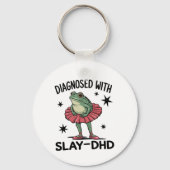 Porte-clés Funny ADHD Frog Neurodivergent Meme Y2K Frogcore  (Recto)