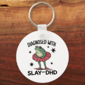 Porte-clés Funny ADHD Frog Neurodivergent Meme Y2K Frogcore  (Recto)