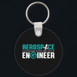 Porte-clés Funny Aerospace Engineering It's Rocket Science<br><div class="desc">Aerospace engineering. It's not rocket science. Wait, yes it is. Funny merchandise for geek and nerd engineers who love humor, witty quotes and jokes. Cool design to wear on your job and show your passion in aircraft, spacecraft, and rocket science. Great gift for dad, father, mom, mother, son, daughter, brother...</div>