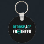 Porte-clés Funny Aerospace Engineering It's Rocket Science<br><div class="desc">Aerospace engineering. It's not rocket science. Wait, yes it is. Funny merchandise for geek and nerd engineers who love humor, witty quotes and jokes. Cool design to wear on your job and show your passion in aircraft, spacecraft, and rocket science. Great gift for dad, father, mom, mother, son, daughter, brother...</div>