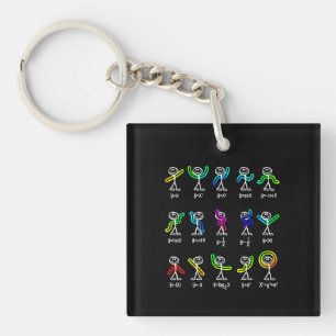Porte-clés Funny Algebra Danse Fonction Math Enseignant Geek