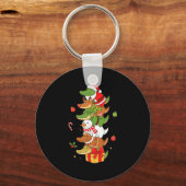 Porte-clés Funny Alligator Santa Elf Snowman Christmas Womens (Recto)