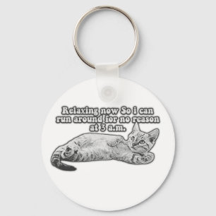Porte-clés Funny angry cat meme for kitten persons &cat owner