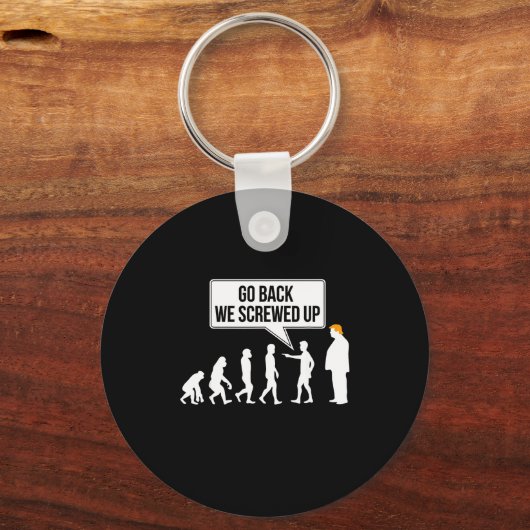 Porte-clés Funny Anti-trump Evolution Litical Humor  (Recto)