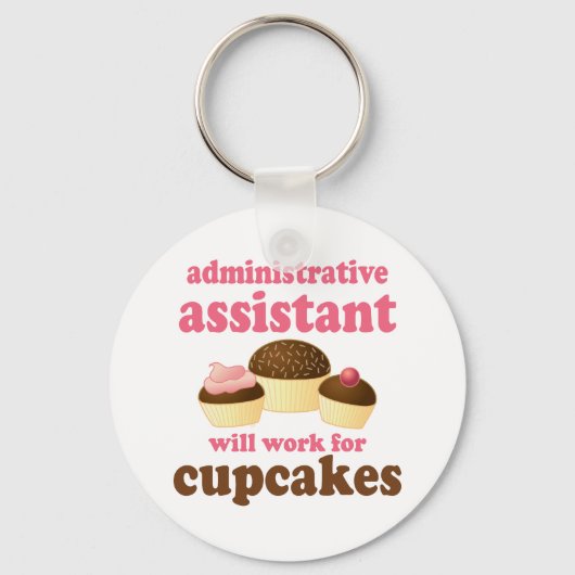 Porte-clés Funny Assistant administratif (Recto)