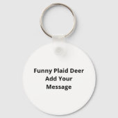 Porte-clés Funny Attitude Oh Dear Plaid Deer CreativeKeychain (Verso)