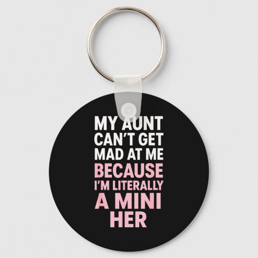 Porte-clés Funny Aunt Niece Mini Her Matching Family Quote (Recto)