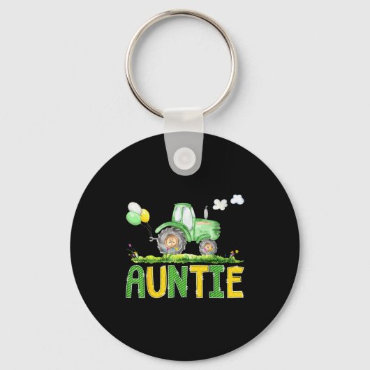 Porte-clés Funny Auntie Birthday Boy Tractor Farm Truck Match (Recto)