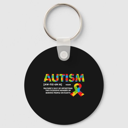 Porte-clés Funny Autism Definition - Autism Awareness Month  (Recto)